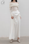 SWAYING/KNIT Water Soluble Wool Lapel SW22AW1T14 White PS50